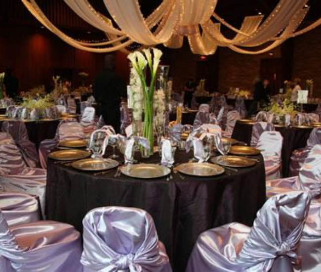 large table at a wedding