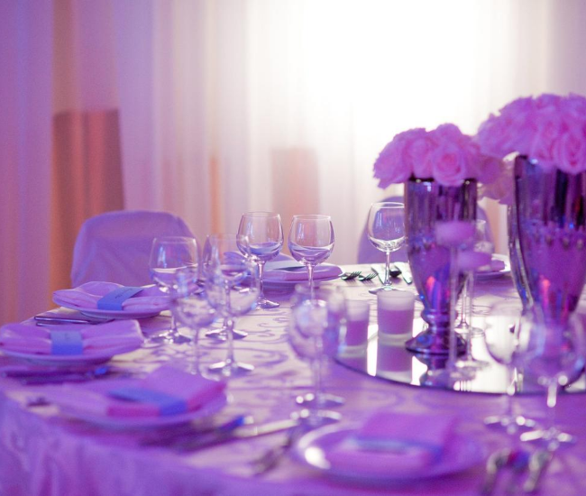 pink wedding decorations